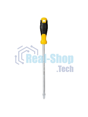 Отвертка шлицевая Deli DL6382501 8х250мм CR-V, Двухкомпонентная ручка. Хромированная