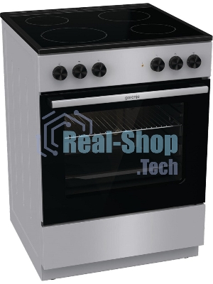 Плита электрическая Gorenje GEC6A11SG серый, конфорок 4 электрических, духовка 65 л, 60 см x 85 см x 60 см