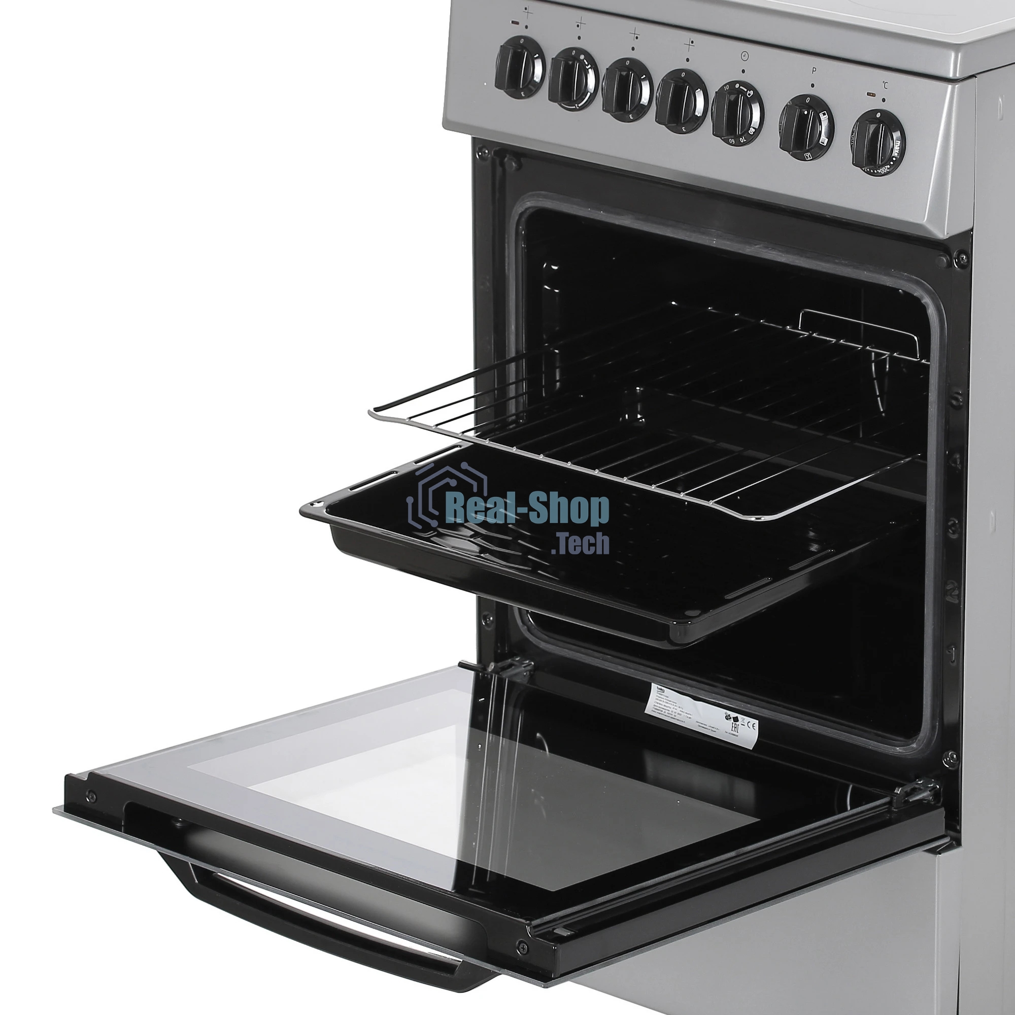 Плита электрическая Beko FFSE57114GS серебристый, конфорок 4 шт, духовка 55 л, 50 см x 85 см x 60 см