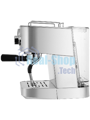 Кофеварка рожковая Maunfeld MF-721S PRO нержавеющая сталь, исп. кофе - молотый/чалды, 1.5 л, 1140 Вт, 15 бар