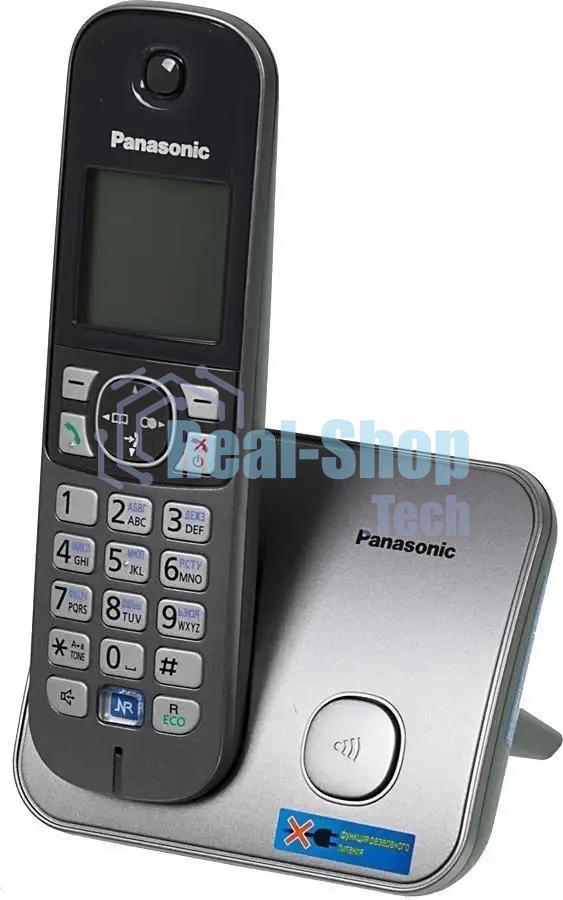 Телефон беспроводной (DECT) Panasonic KX-TG6811RUM (серебристый) Беспроводной DECT,40 мелодий,телефонный справочник 120 зап.