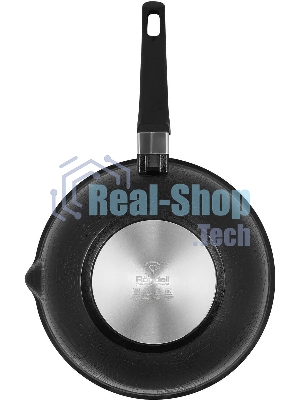 Сковорода ВОК Rondell Escurion RDA-870, 28 см, съемная ручка, с крышкой, черный