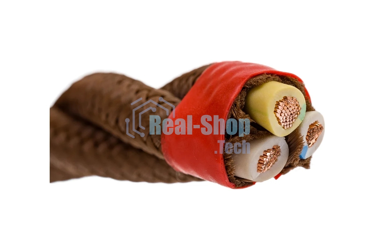 Провод ретро Bironi B1-435-72-50 3х2.5 матовый коричневый (уп. 50 м)