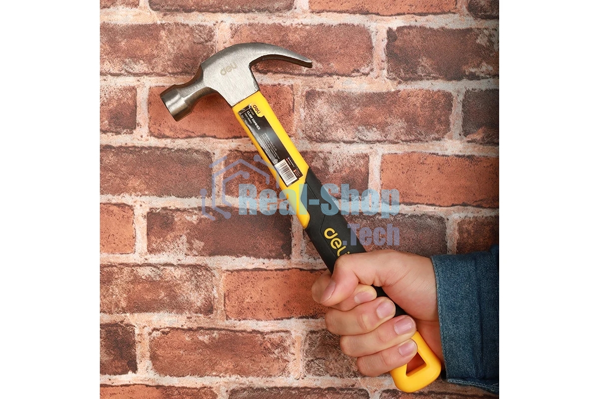 Молоток-гвоздодер Deli DL5001 250 гр Фибергласовая рукоять