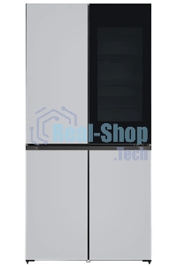 Холодильник LG GR-A24FQAKM серый трехкамерный 382/145л морозилка снизу, No Frost, Side by Side
