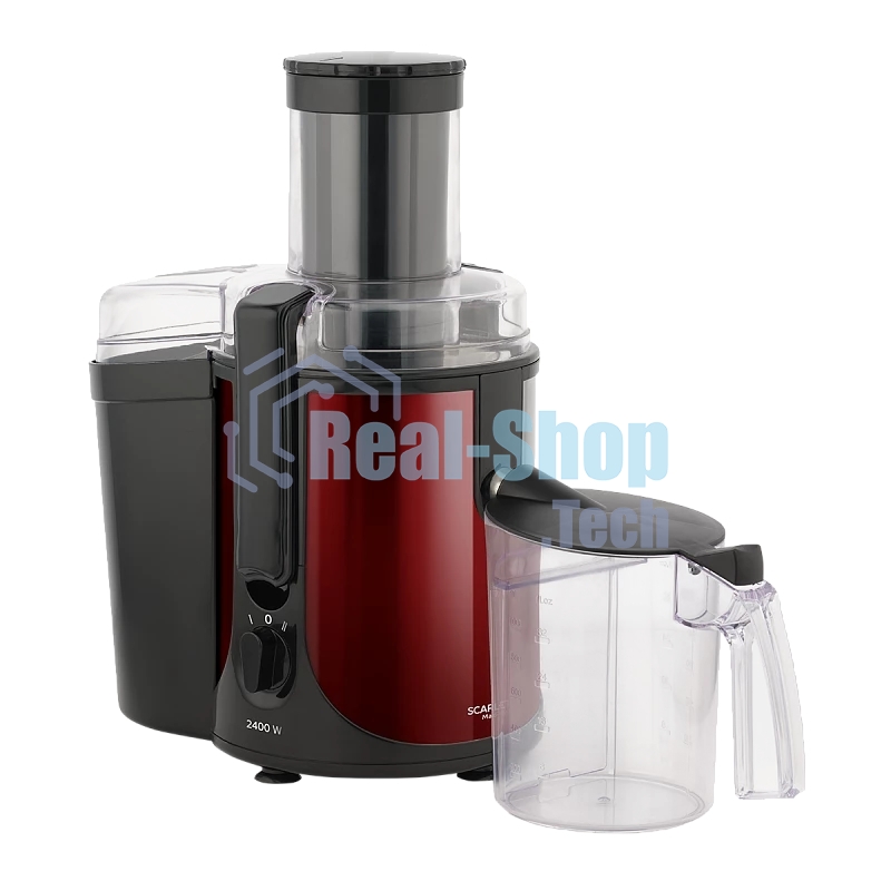 Соковыжималка Scarlett SC-JE50S48 красный, центробежная, 2400 Вт, 1000 мл, механическое