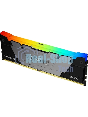 Оперативная память Kingston Fury Renegade, DDR4, 8GB (1x8GB), 3600MHz, CL16, DIMM, с радиатором, RGB, серебристый/черный