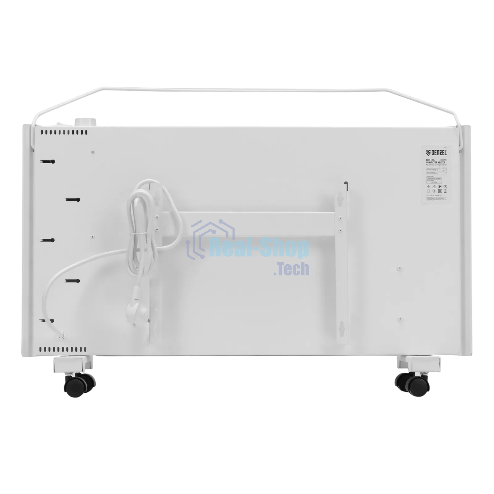 Конвектор Denzel XCE-2000 белый, 2000 Вт, 25 м2, термостат