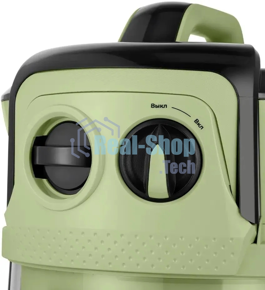 Пылесос Kitfort КТ-5194 зеленый/черный, 600/1000 Вт, уборка сухая/сбор жидкости, пылесборник контейнер, 15 л