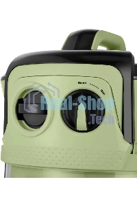 Пылесос Kitfort КТ-5194 зеленый/черный, 600/1000 Вт, уборка сухая/сбор жидкости, пылесборник контейнер, 15 л