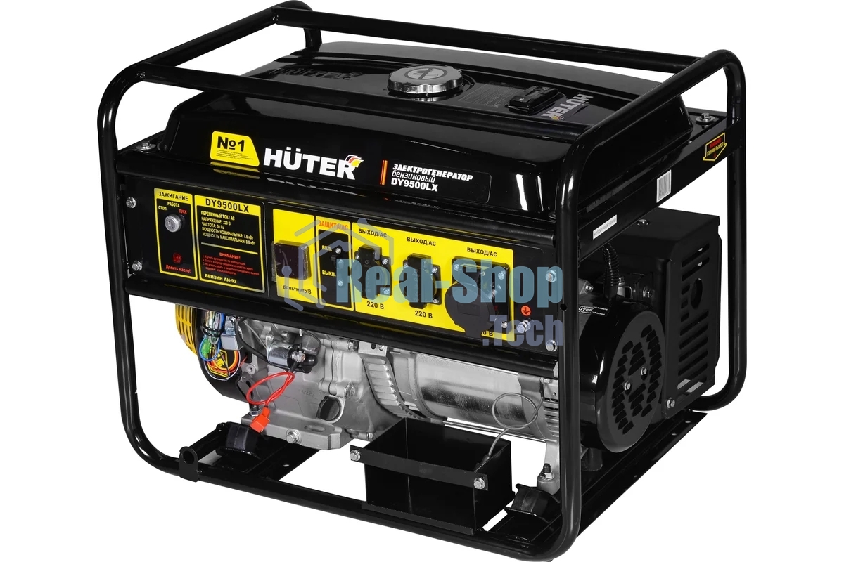 Электрогенератор бензиновый Huter DY9500LX, 8 кВт, 91 дБ, 80 кг