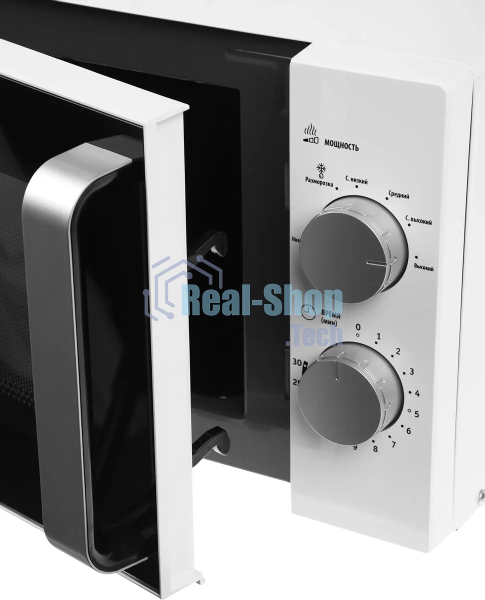 Микроволновая печь Galanz MOS-2401FMW белый, 20 л, 800 Вт, поворотный механизм