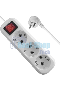 Удлинитель Defender L330 белый, 15 м, EURO, 3 розетки, 3500 Вт