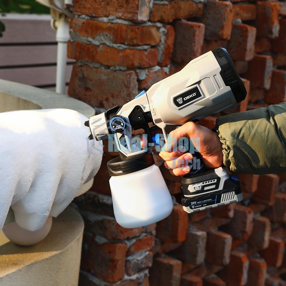 Краскопульт электрический аккумуляторный DEKO SG20DK Max, 20В, 800 мл, 1x3.0А·ч 083-1135