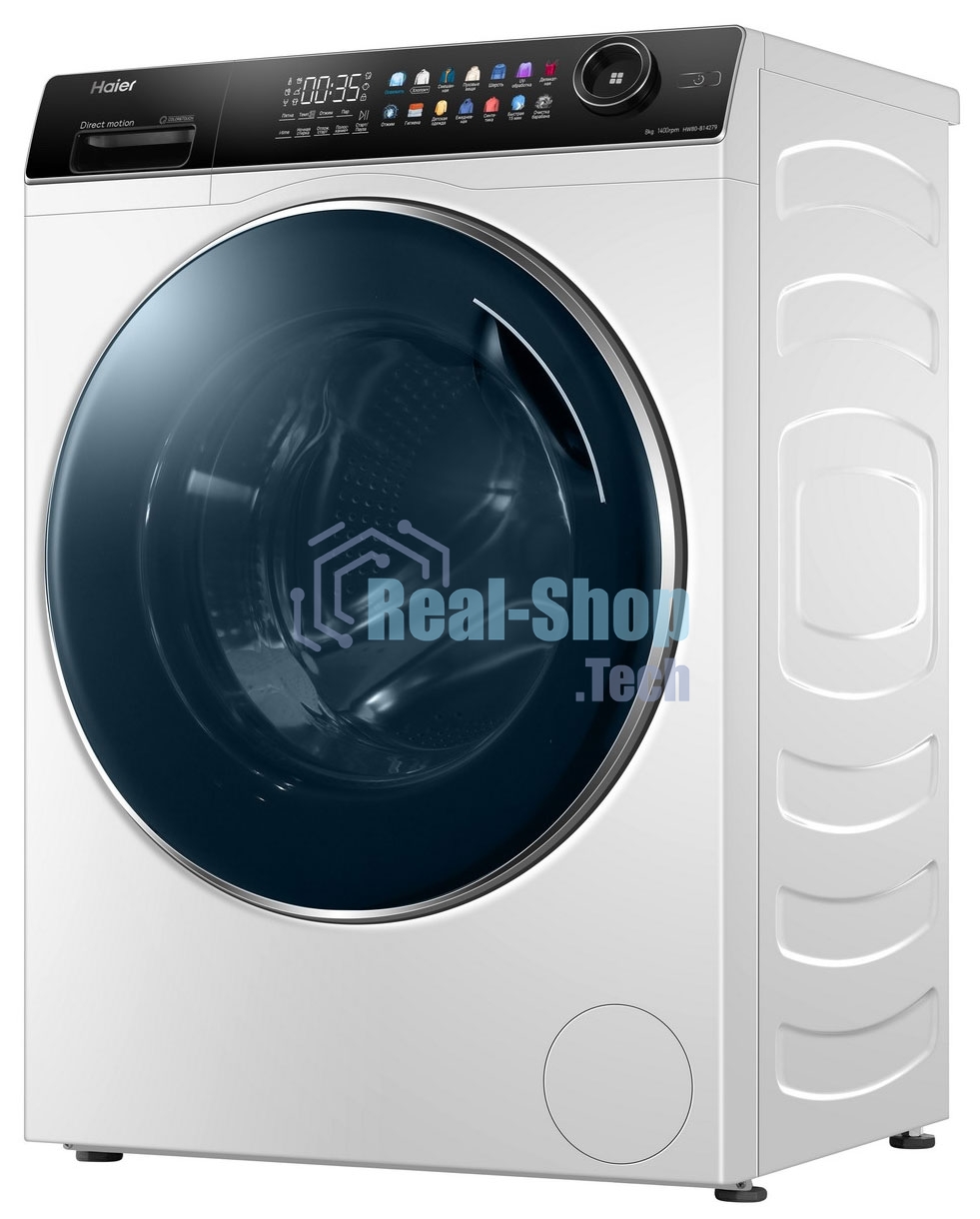 Стиральная машина Haier HW80-B14279 белая, загрузка фронтальная 8кг, 1400 об/мин., класс: A+++
