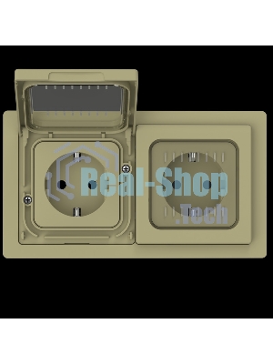 Рамка 2-местная IP55 Рпро-2-55-ФлО оливковый FLITE