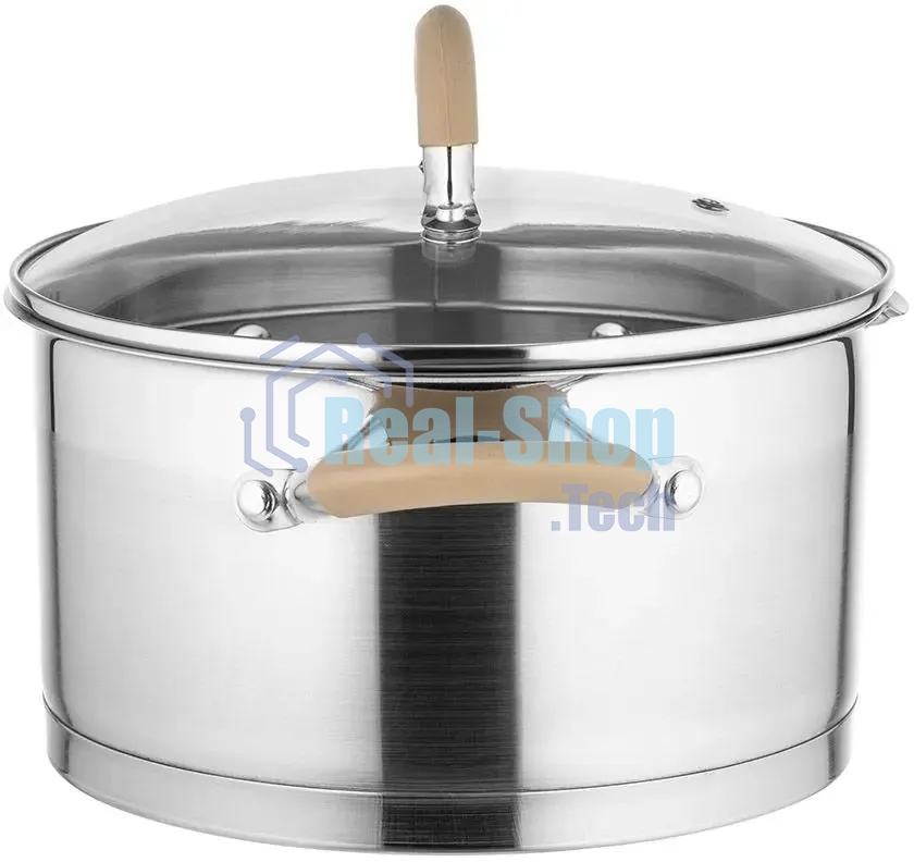 Кастрюля Lara LR02-343 Берлин 4,4 л 22x12 см нержавеющая сталь, с крышкой