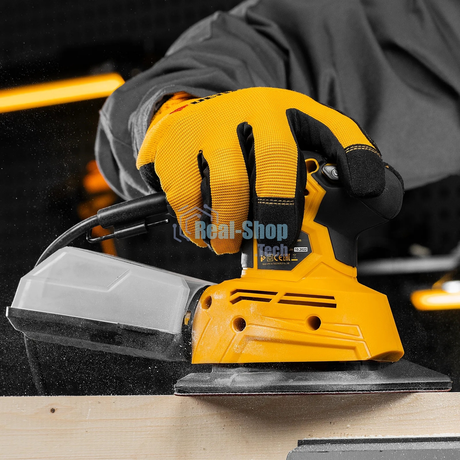 Треугольник абразивный Denzel на ворc. подложке под 