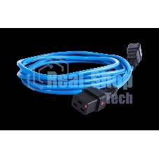 Шнур питания с фиксатором REM IEC 60320 C19/IEC 60320 C20, 16 А/250 В (3 x 1,5), длина 1,8 м, синий R-16-Cord-C19-C20-1.8-Blue