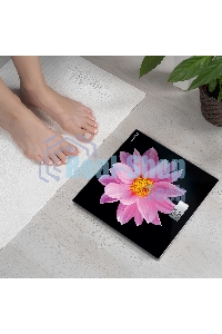 Весы напольные Centek CT-2416 Pink Flower электронные 180кг, 0,1кг, LCD 45x28, размер 26х26см