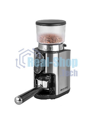 Кофемолка Endever COSTA-1067, 160 Вт, цвет стальной/черный, тип: жерновая, объем контейнера для кофе 250 г,32 степени помола