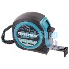 Рулетка Gross 32564 Komfortabel, 10 м х 25 мм обрезиненный корпус