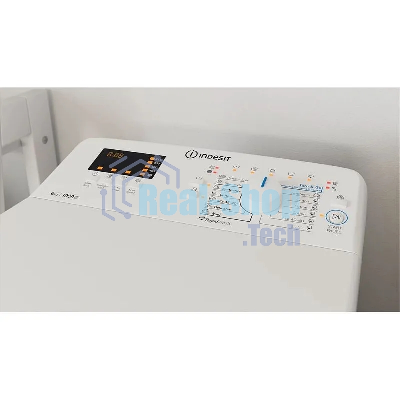 Стиральная машина Indesit BTW S72200 белый, загрузка вертикальная 7 кг, 1200 об/мин., класс: А
