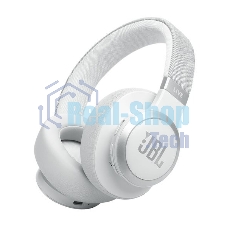 Беспроводные/проводные наушники JBL Live 770NC белый, полноразмерные, Bluetooth + проводной, адаптивное шумоподавление