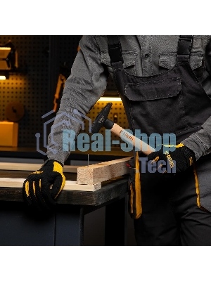 Молоток слесарный Denzel 400 г, кованый квадратный боек, буковая рукоятка