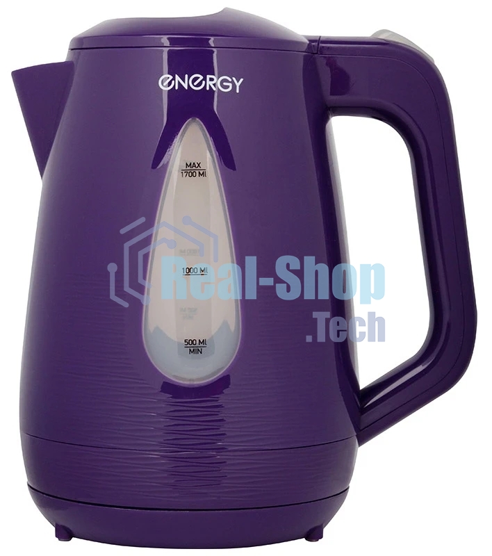 Электрочайник Energy E-214 фиолетовый, 1.7 л, 2200 Вт, скрытый нагревательный элемент