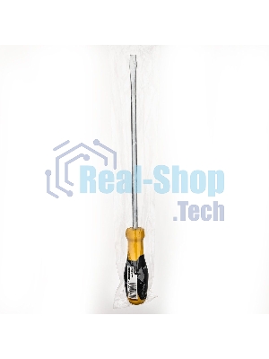 Отвертка шлицевая Deli DL6382501 8х250мм CR-V, Двухкомпонентная ручка. Хромированная