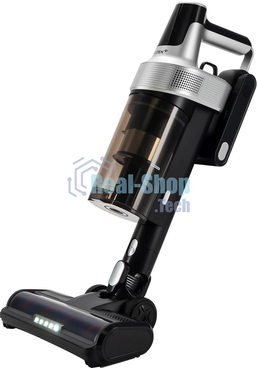 Пылесос вертикальный Vitek VT-CLS01LIGHT темно-серый/серебристый, питание от аккумулятора, 250 Вт, уборка сухая, пылесборник 0.55 л