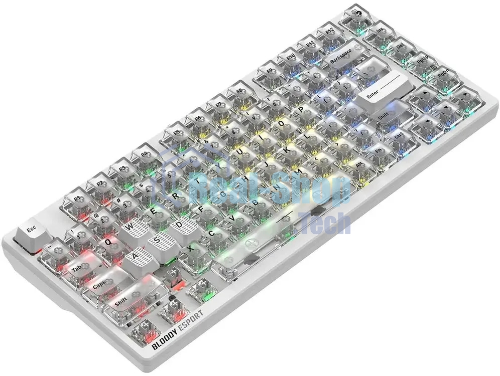 Клавиатура A4Tech Bloody MS76 проводная, USB Type-A, белый