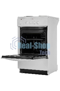 Плита электрическая De Luxe 5004.12э белый, конфорок 4 шт, духовка 43 л, 50 см x 85 см x 50 см