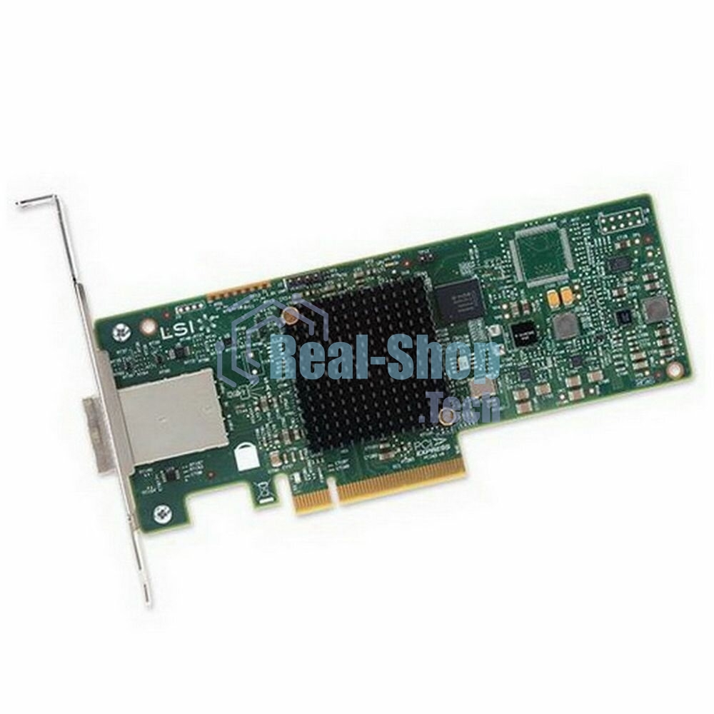 HBA-адаптер Broadcom 9300-8E SGL (LSI00343/H5-25460-00/H3-25460-00H) PCIe 3.0 x8 LP, SAS/SATA 12G HBA, 8port(2*ext SFF8644), 3008 IOC RTL 5