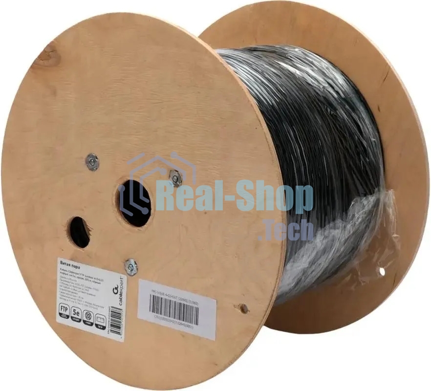 Кабель Cablexpert FPC-5051E-4-CU, FTP indoor 4x2x0.51, медный, кат.5e, однож., 305м, box, серый