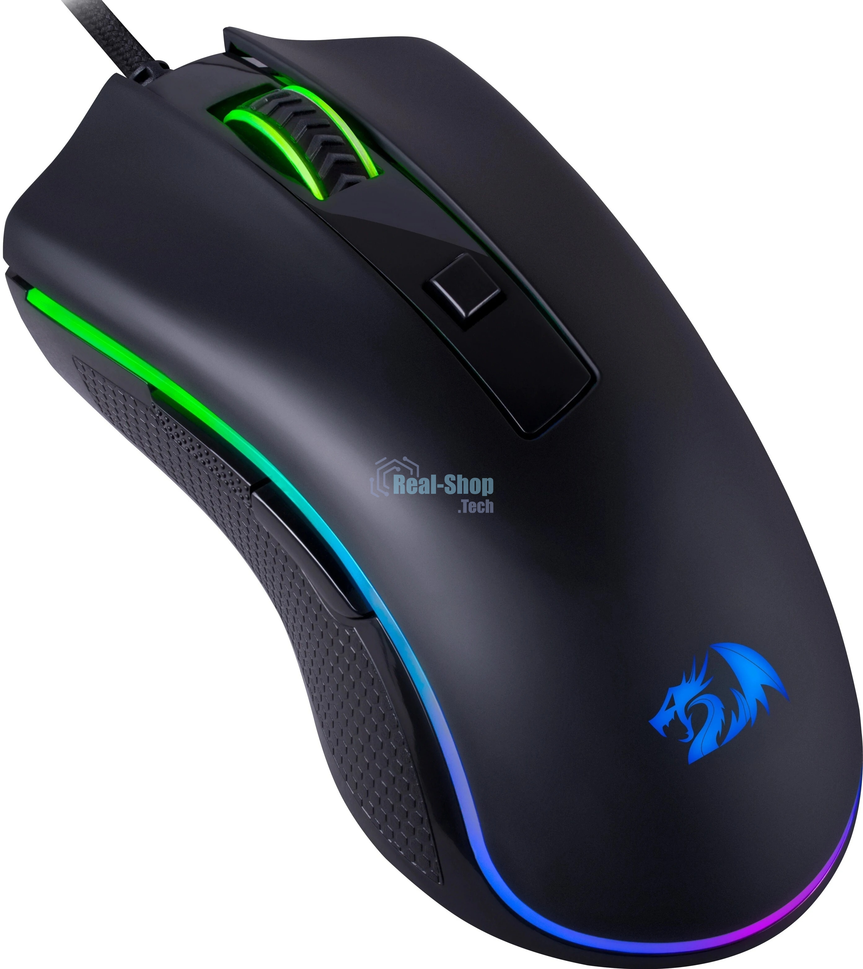 Мышь проводная Redragon Cypher, черный, 12800 dpi, USB, кнопки - 7