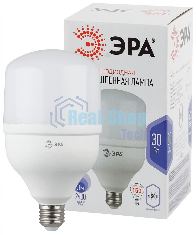 Лампа светодиодная высокомощная ЭРА POWER 30W-6500-E27 2400 лм