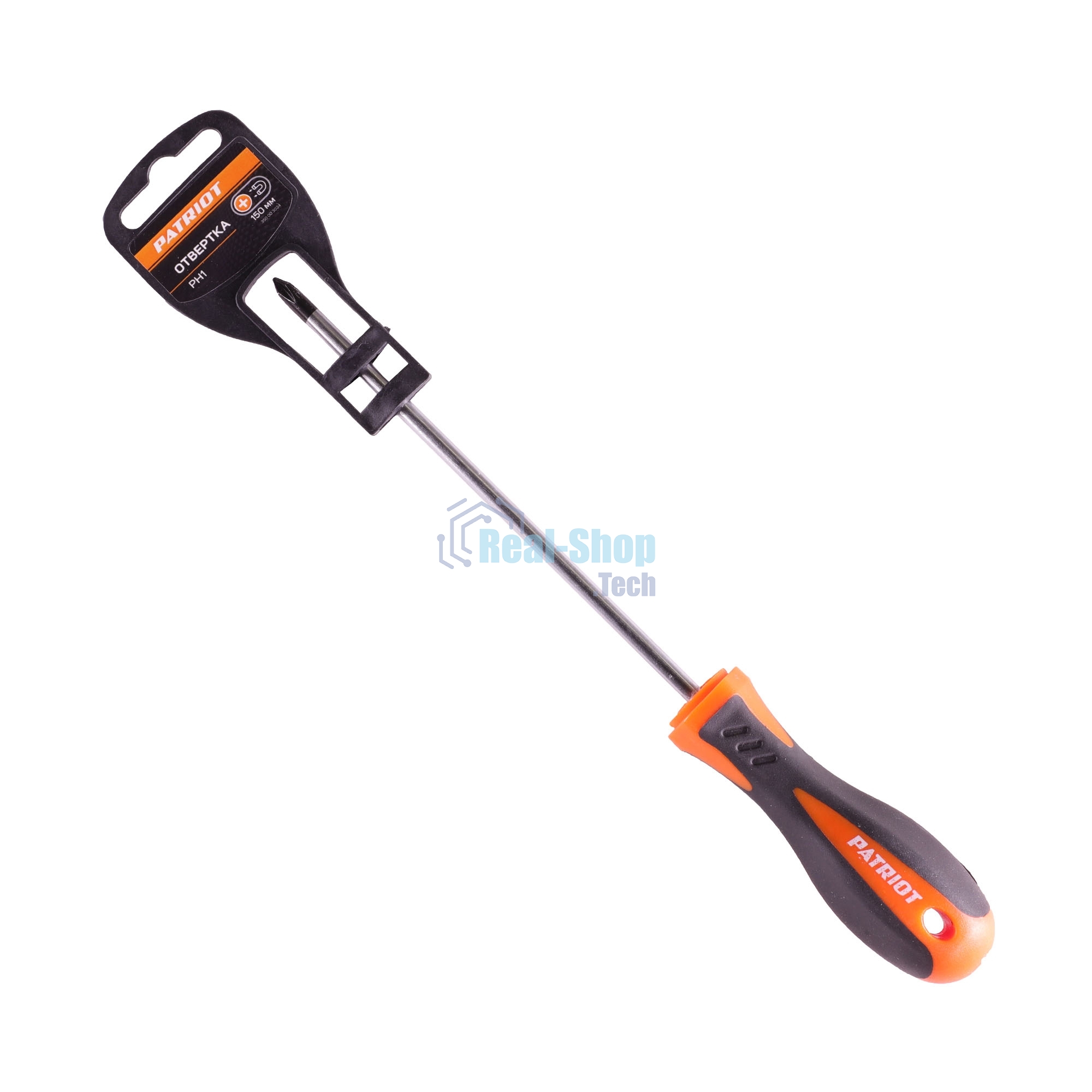 Отвертка Patriot PH1x150, CR-V, магнитная, двухкомпонентная рукоятка