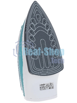 Утюг Delta LUX DL-352 белый с бирюзовым, 2200 Вт, 30 г/мин, 140 г/мин, 300 мл