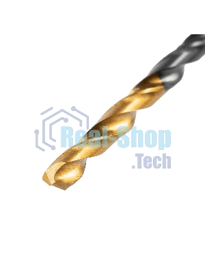 Сверло по металлу Denzel 2,5 мм, HSS-Tin, Golden Tip, 10 шт.