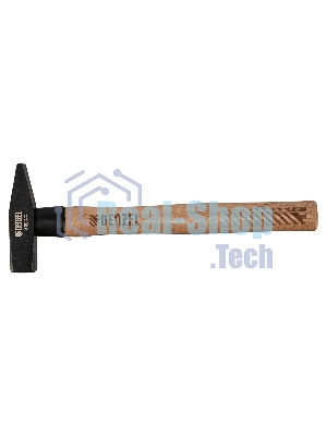 Молоток слесарный Denzel 400 г, кованый квадратный боек, буковая рукоятка