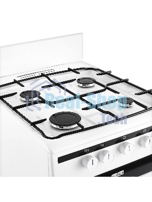 Плита газовая Hansa FCGW51001 белый, конфорок 4 шт, духовка 56 л, 50 см x 85 см x 60 см