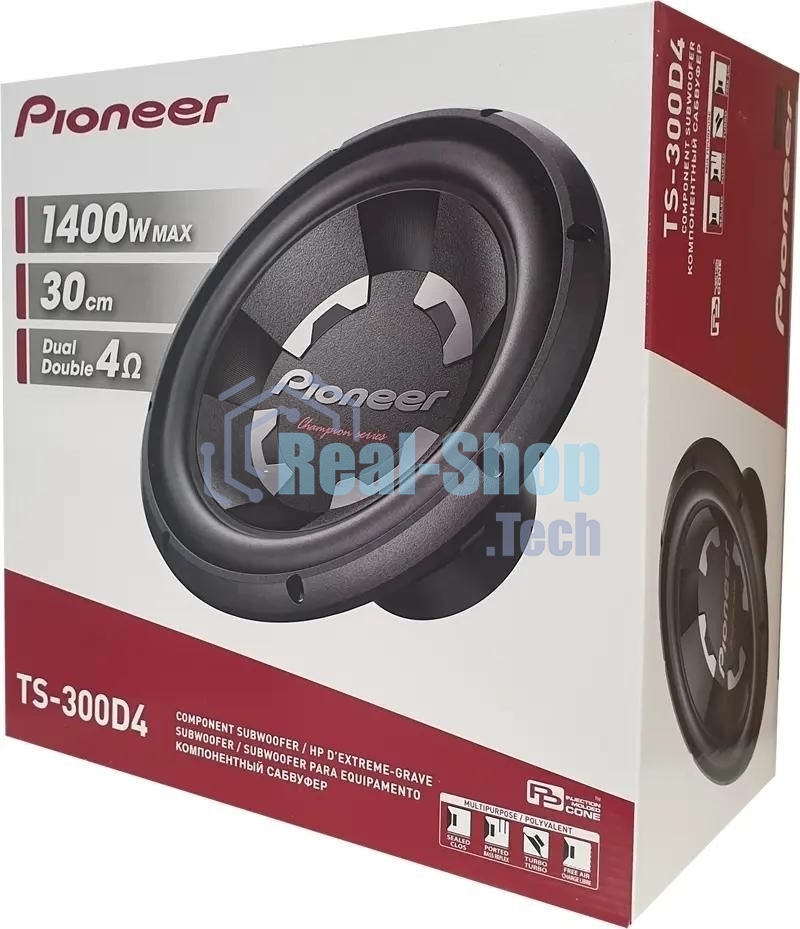 Сабвуфер автомобильный Pioneer TS-300D4 400Вт пассивный (30 см/12