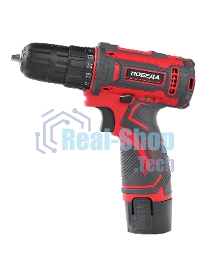 Дрель-шуруповерт аккумуляторная ПОБЕДА ДА-12П/1 Ли, 12 В, 2 Ач, аккумуляторная