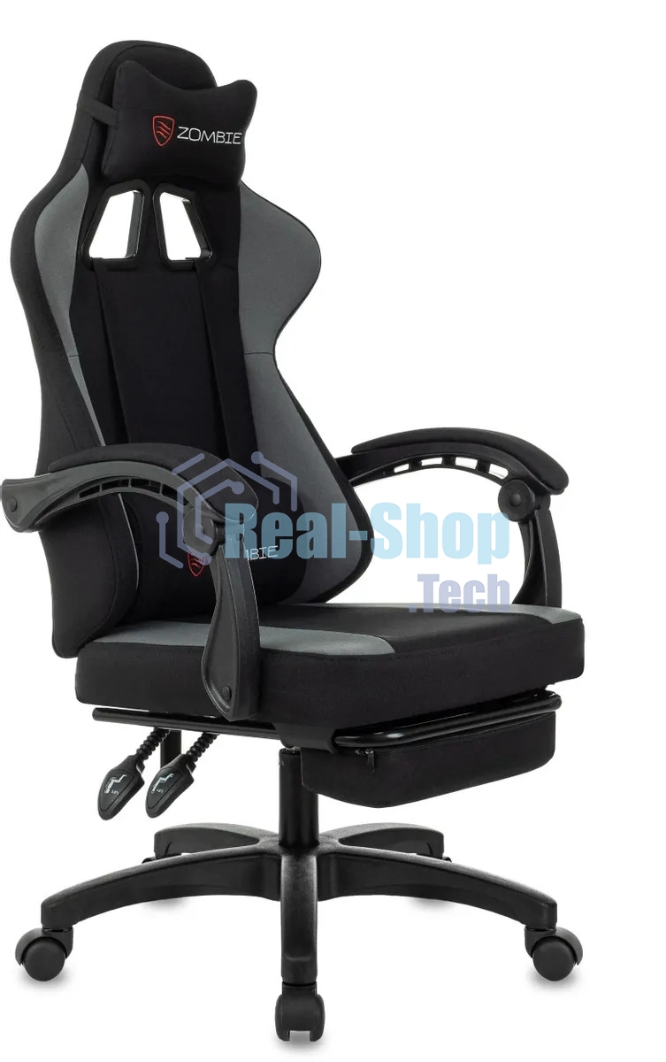 Кресло игровое Zombie Weaver черный/серый
