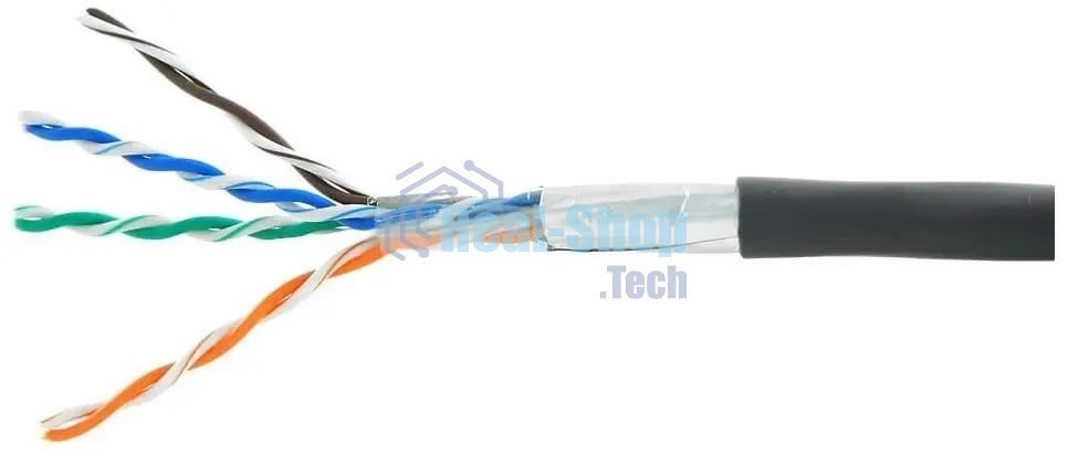 Кабель Cablexpert FPC-5051E-4-CU, FTP indoor 4x2x0.51, медный, кат.5e, однож., 305м, box, серый