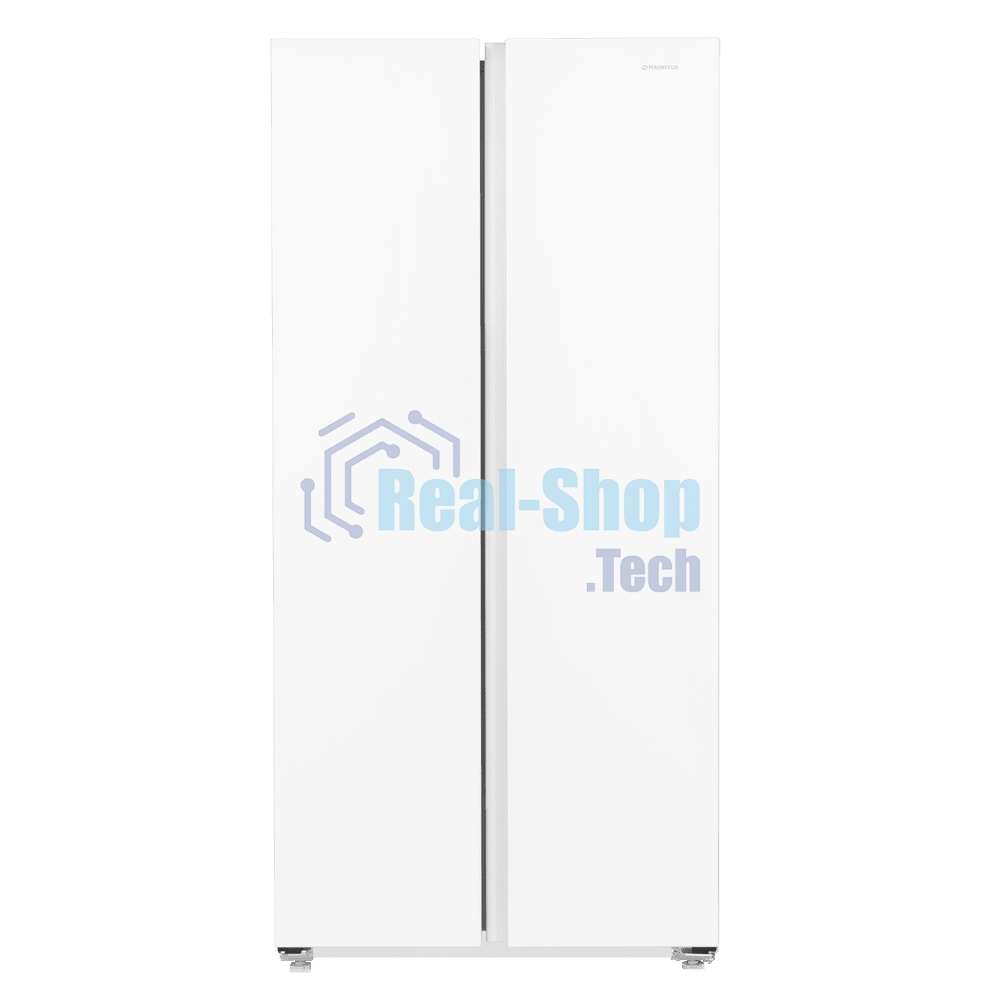 Холодильник Maunfeld MFF177NFWE белый двухкамерный 263/170л морозилка сбоку, No Frost, Side by Side