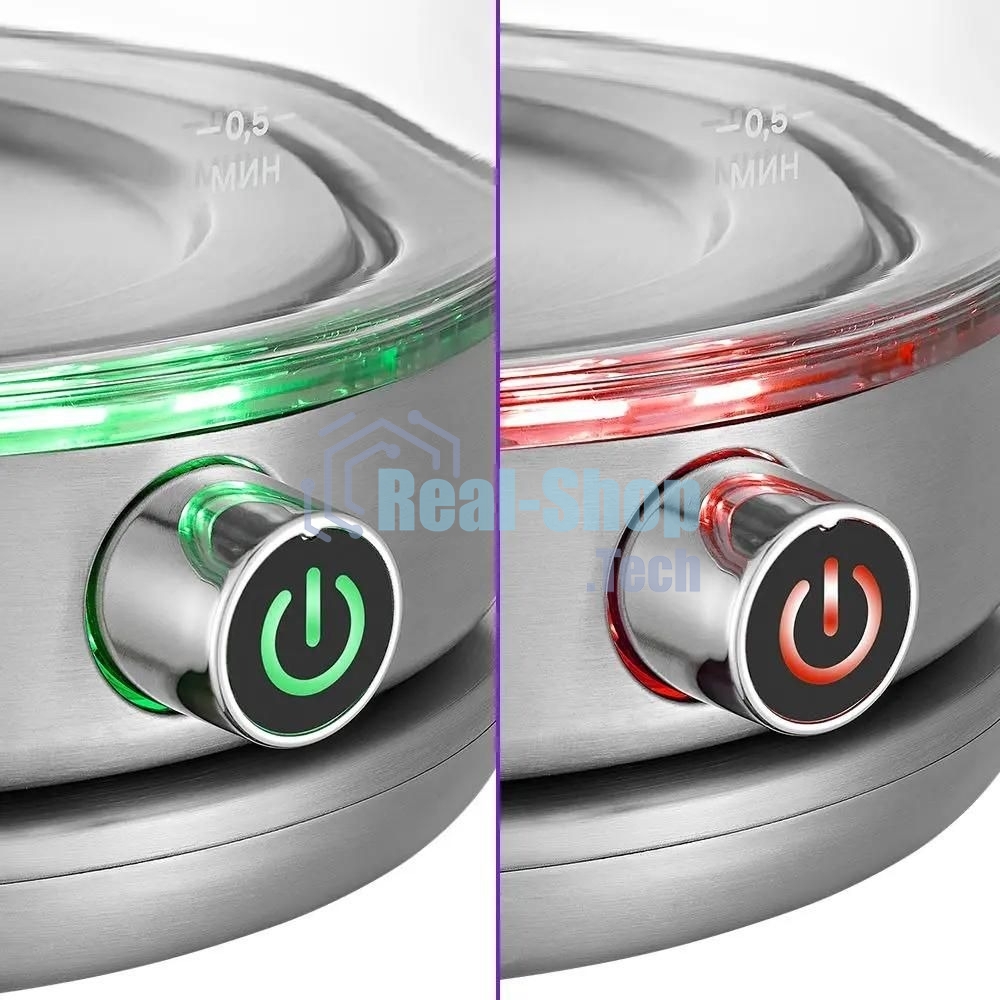 Чайник электрический Kitfort КТ-6172 1.7л. 2200Вт нержавеющая сталь корпус: стекло/металл