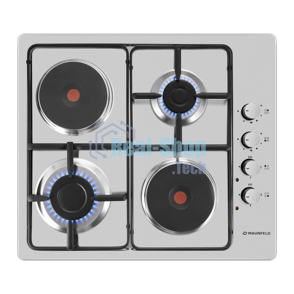 Комбинированная варочная панель Maunfeld EEHS.64.5ES/KG независимая, нержавеющая сталь